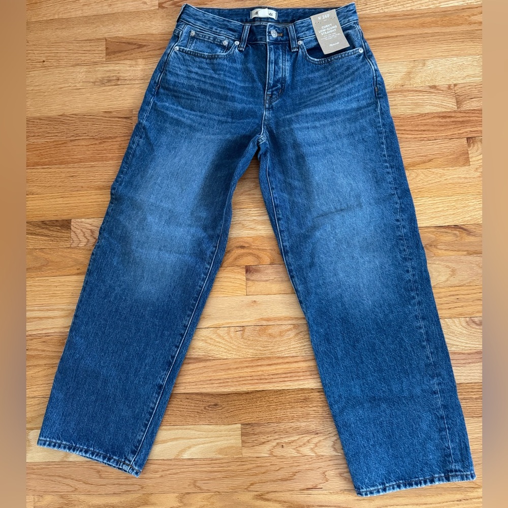 Madewell Curvy Low Slung Straight NWT Retails $148 Size 26P